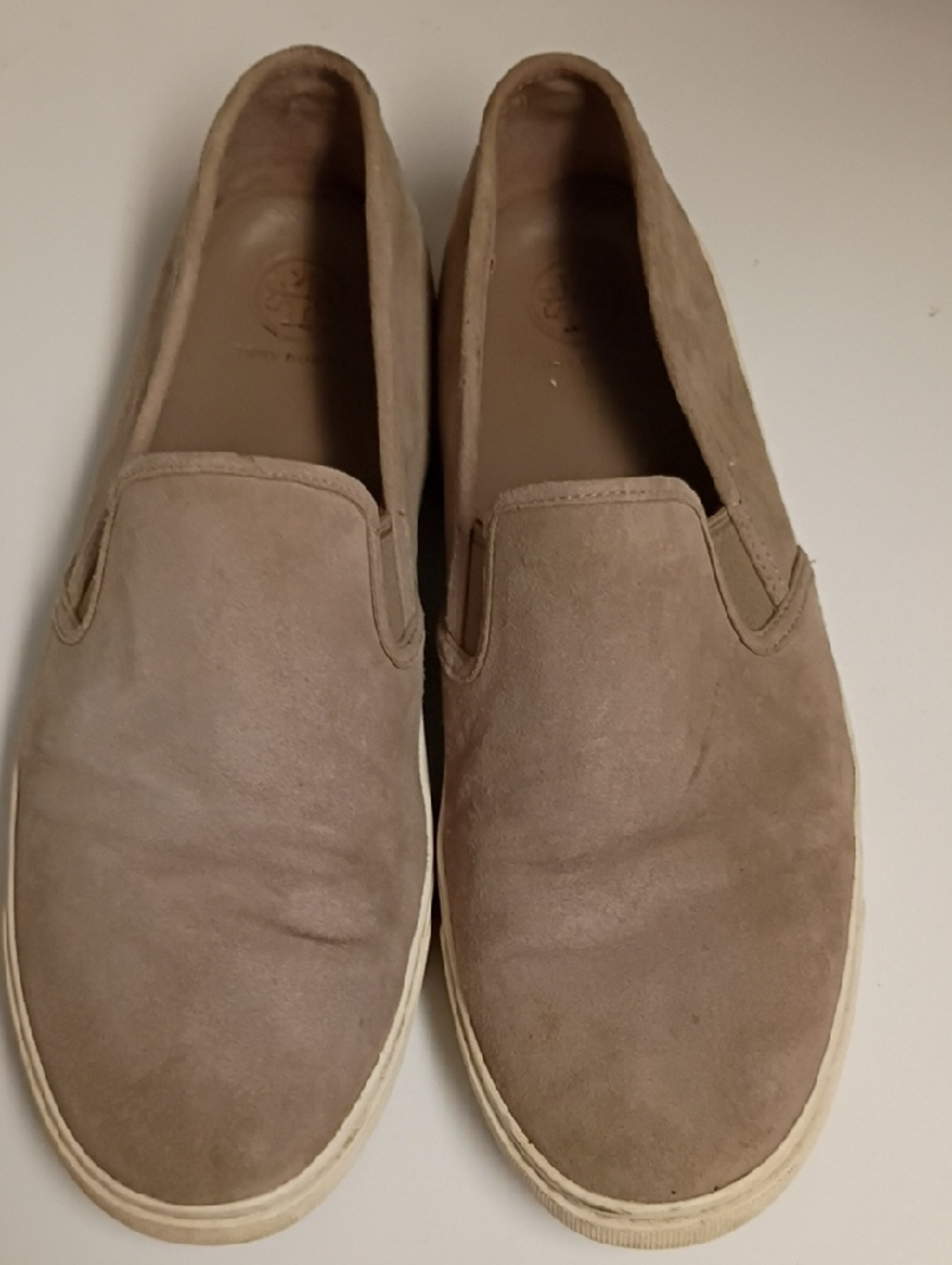 Tory Burch Slip on sneakers Women's French Gray Suede Size 9 Preloved